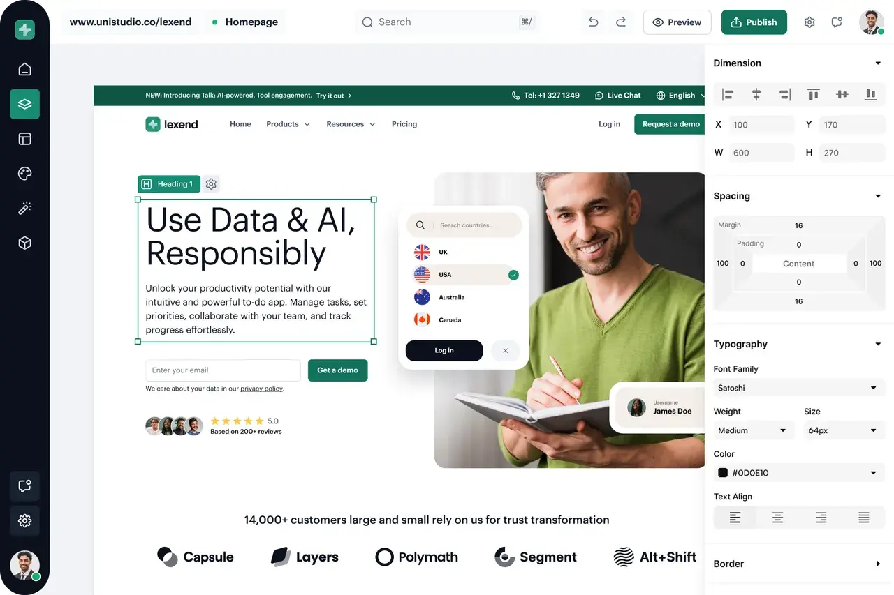 Workzish app dashboard